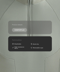 Oysho Лонгслив Comfortlux Rib, серый хаки