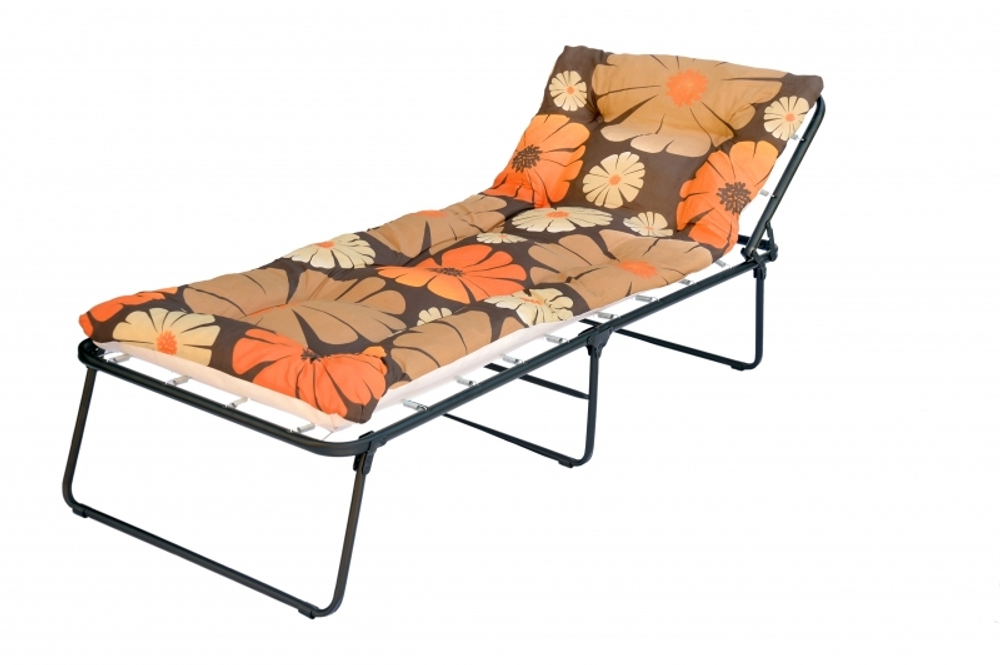 Кровать раскладная Надин мягкая (крошка) арт.С648/90г (цвет ткани коричневый рис.цветы (1 шт. в уп.)