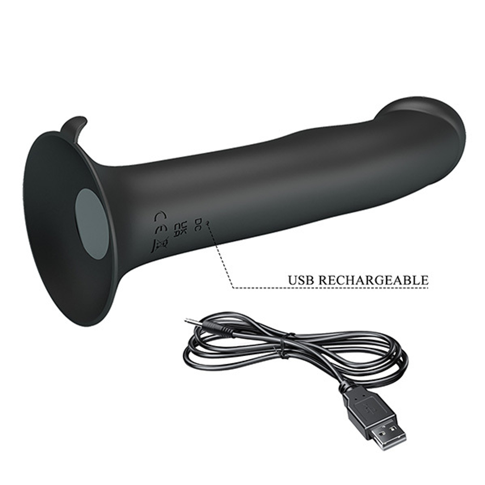 Черный вибратор с режимом боковой пульсации 19см Pretty Love Murray BI-014952