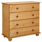 Комод деревянный Мелоди для вещей 4 ящика