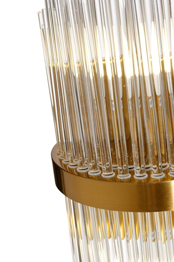 Бра настенное для спальни 55x22см Garda Decor со стеклянным декором