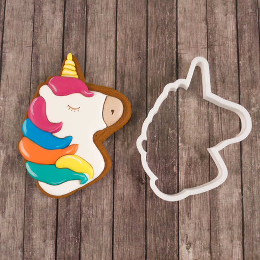 Вырубка для пряника "Единорог" пластик, 11 см