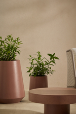 Кашпо Calun керамика темно-коричнего цвета Ø 32 см