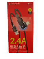 Кабель USB - Lightning BOROFONE BU41 (черный) 1м