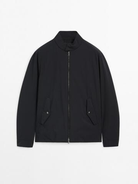 Massimo Dutti Легкая куртка с застежкой-молнией, темно-синий