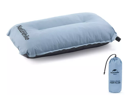 Подушка самонадувающаяся Naturehike 46х27х9,5 см, голубая, артикул NH17A001-L-LB