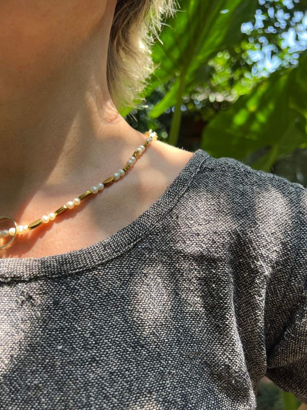 Ожерелье. Соединение, Жемчуг и Гематин