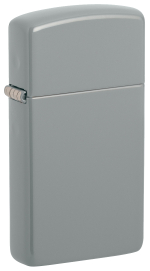 Легендарная классическая американская бензиновая зажигалка ZIPPO Slim Flat Gray 49527 в подарочной коробке