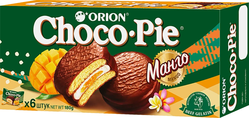 Печенье Манго Choco Pie 180г