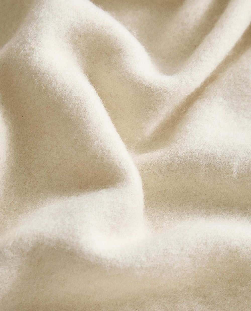 Zara Home - Шерстяной плед, белый, 140x190 см