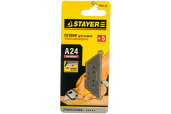 Трапециевидные лезвия STAYER А24, 5 шт. 0925-S5