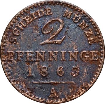 2 пфеннига 1863 Германия (Пруссия) "A"