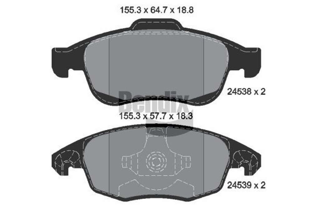 BENDIX Braking - BPD1006-BEN - Brake Pad Set, disc brake