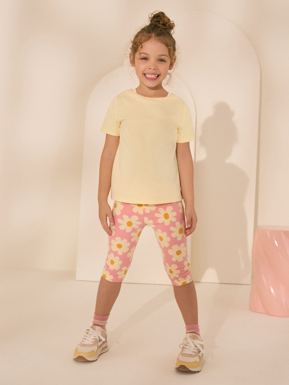 Легинсы укороченные для девочки Next AH9-730, Розовый