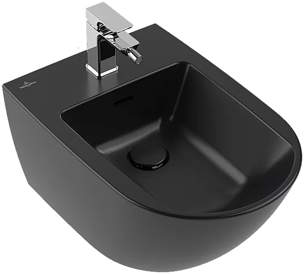 Биде подвесное Villeroy&Boch Antao 541100R7 черный матовый