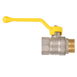 Кран шаровой латунный LD Pride 47.25.В-Н.Р.GAS Ду 25 Ру 40 вн-нр, (рычаг)