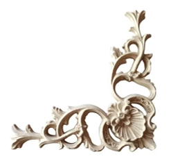 Декор угловой 150х150мм из древесной (комплект 2 штуки)