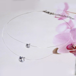 Подвеска двойная на шею на леске «Emerald - Капелька», d-0.8мм