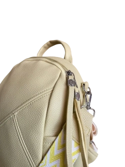 Рюкзак-сумка женская из экокожи зелёная QOZA