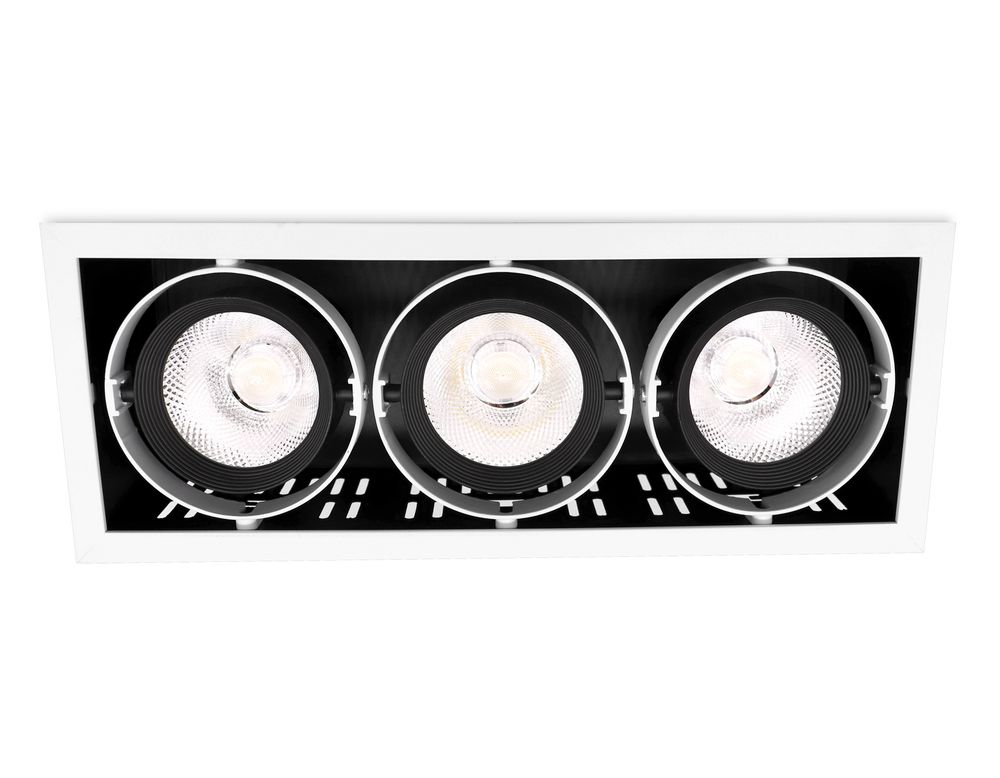 Ambrella Карданный встраиваемый светодиодный светильник Techno T813 BK/CH 3*12W 4200K