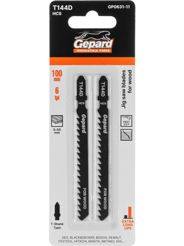 Пилка лобз. по дереву T144D (2 шт.) GEPARD