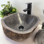 Раковина из речного камня RS-63477 (40*37*15) 0122