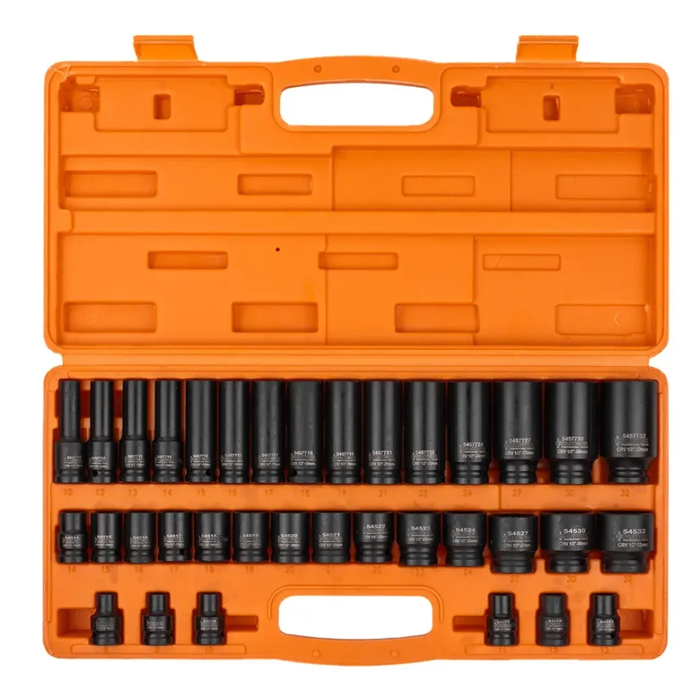 Головки ударные, набор 35пр., 1/2''(6гр.) Partner PA-4353-5MPB