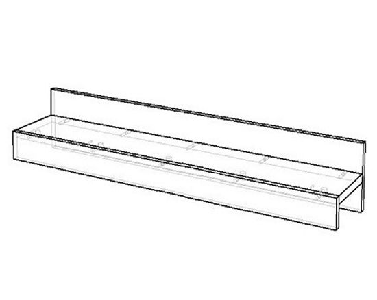 Полка Лаворо-1 /600*130*200/ анкор светлый