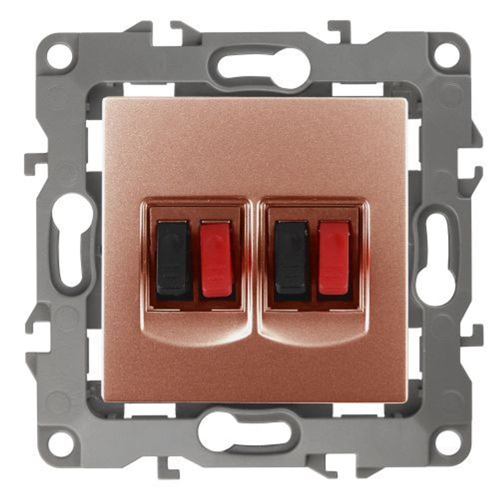 Розетка аудио 2мод. 12-3112-14 медь ЭРА Б0027469