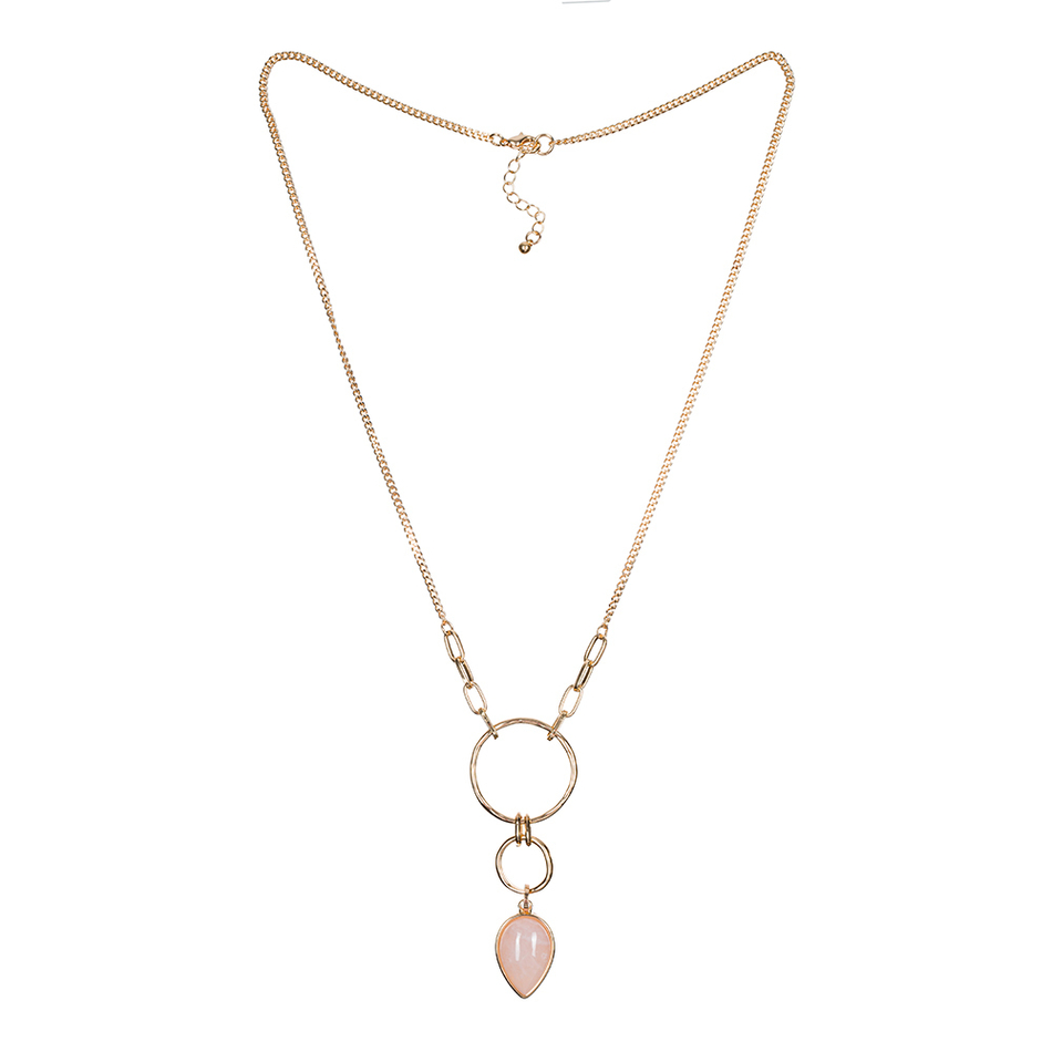 Колье Fiore Luna ROSE QUARTZ LN3171-4 R/G