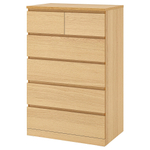 Комод MALM 80x123х48 (6 ящиков) Бук Бавария 0381 PR 80*48*125 см, Бук Бавария   Фиеста