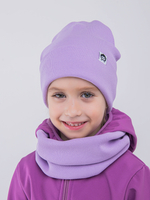 Комплект трикотажный шапка и снуд "Лавандовый"