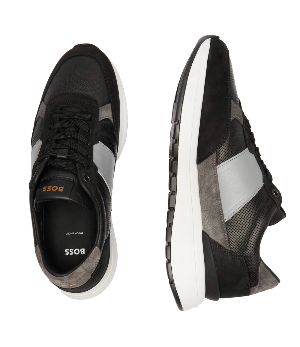 Кожаные кроссовки jace_runn BOSS BLACK - черный(50522863)