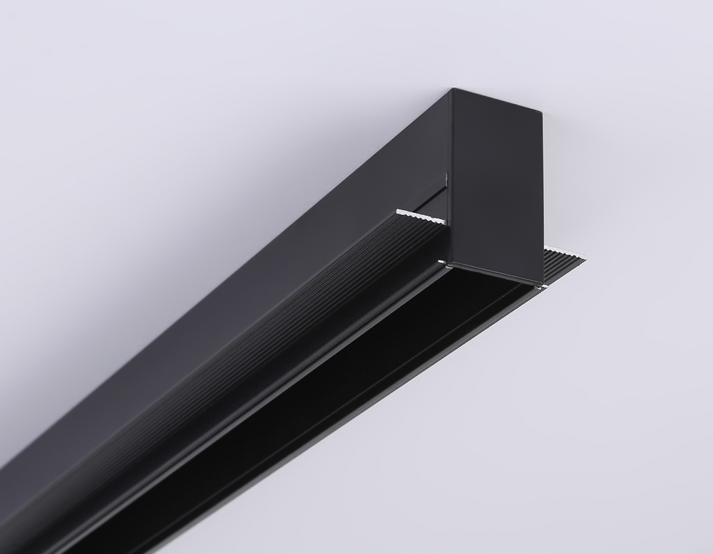 Шинопровод встраиваемый под ГКЛ 12,6мм Magnetic 220V GL1012 BK черный IP20 3000*62.5*56 (заглушки в комплекте)