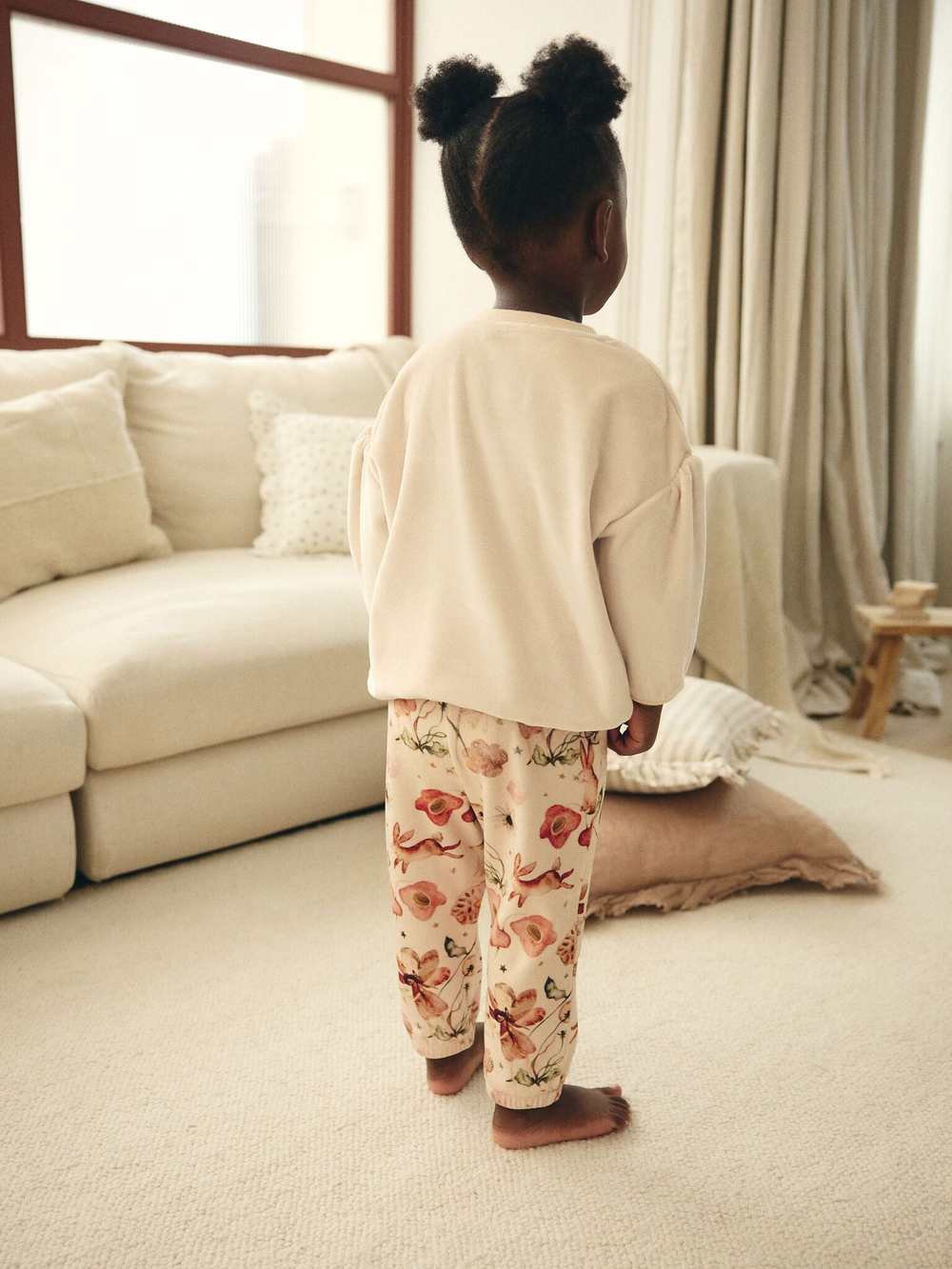 Пижама флисовая для девочки Next B55-964, Кремовый