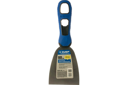 Шпатель с профилированным нержавеющим полотном и 2к ручкой 80мм Зубр ПРОФЕССИОНАЛ 10049-08_z03