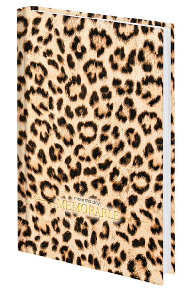 Ежедневник А5 160л. недатир. "Леопард" ламинированная обложка с фольгой (STAFF)