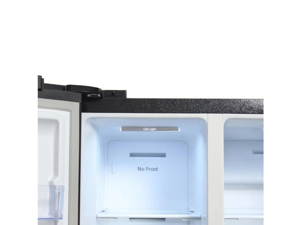 Холодильник двухкамерный Hyundai CS5003F Total No Frost, Side by Side черное стекло