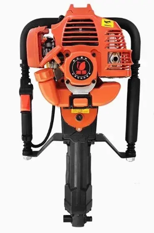 Двухтактный бензиновый буровой станок для забивки свай модели Lanmo 52, 1900 Вт/6500 об/мин, с 85 встроенными втулками