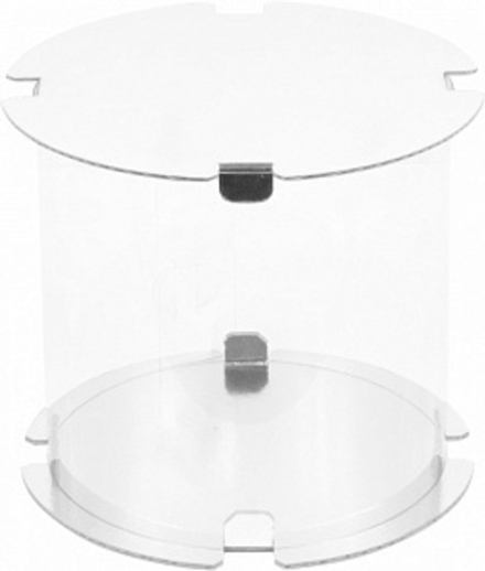 Коробка для торта прозрачная ТУБУС d300мм h340мм (белый)