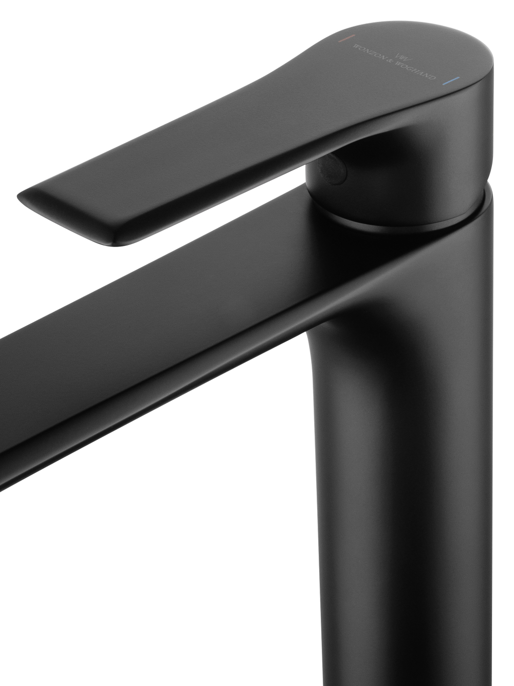 Смеситель для раковины высокий WONZON & WOGHAND BRILLIANT, Черный матовый (WW-88019079-MB)