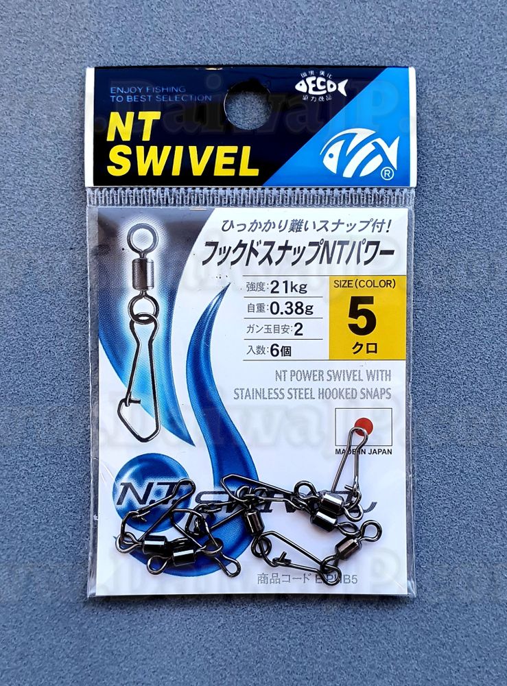 Застежка NT SWIVEL P NT POWER SWIVEL W/S  STEEL HOOKED SNAP BK E-20