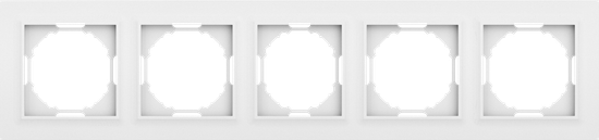 Рамка 5-я,  Wave матовый белый,  серия A07
