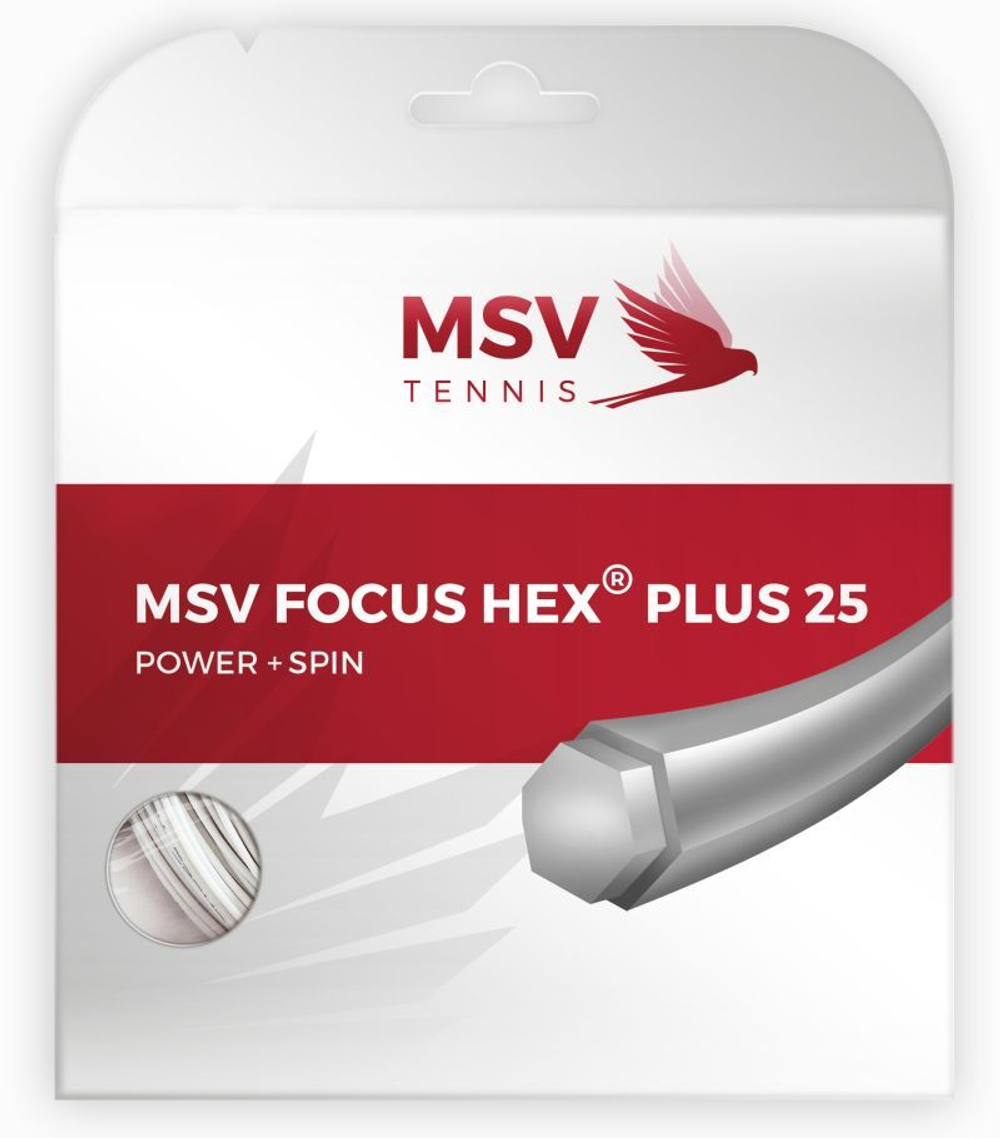 Струны теннисные MSV Focus Hex Plus 25 (12 m) - white