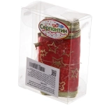 Гирлянда для дома ЛЕНТА ДЕКОРАТИВНАЯ «Морозные снежинки» 2,0 м, 6 см, 20 ламп LED (на батарейках), Красный (подсветка красный)