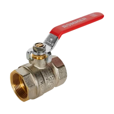 Кран шаровой полнопроходной ROMMER - 1"1/4 (ВР/ВР, PN40, ручка-рычаг)