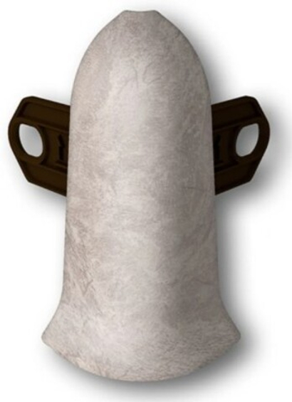 Угол наружный (внешний) с крепежом для плинтуса 70мм "Идеал Классик", 549 Лофт светло-бежевый