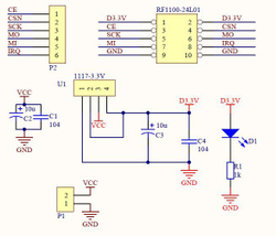Адаптер NRF24L01 3.3V
