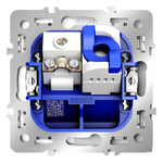 Розетка телевизионная встраиваемая VOLTUM S70 TV+RJ45 кат. 6, (белый глянцевый)