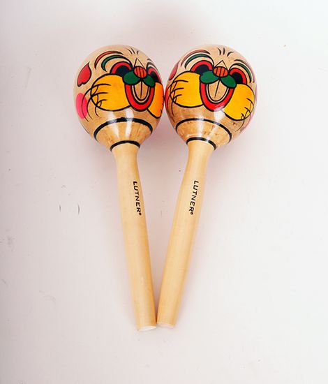 FLT-MA1750-3 Деревянные маракасы с мультипликацией, длина 30,5см, диам. 9,7см Fleet